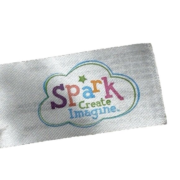 Spark Create Imagine Elephant Gray Teal Plush Stuffed Toy Rattle Crinkle 15 Inch - Picture 6 of 8